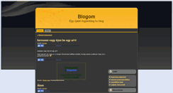 Desktop Screenshot of blogom.ingyenblog.hu